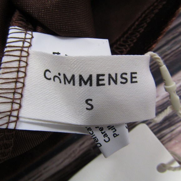 Commense NEW NWT Womens Small Brown Paradise Feeling Velvet Midi Dress - Picture 4 of 7